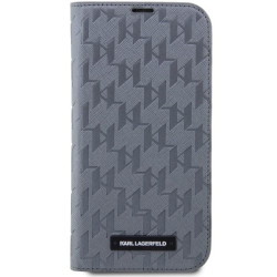 Karl Lagerfeld KLBKP14XSAKLHPG Saffiano Monogram Book Case for iPhone 14 Pro Max 6.7" / silver