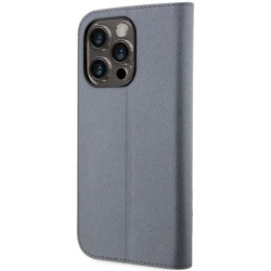 Karl Lagerfeld KLBKP14XSANKCPG bookcase for iPhone 14 Pro Max 6.7" / silver