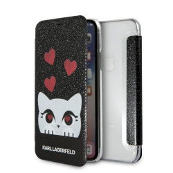 Karl Lagerfeld KLFLBKPXVDCBK Book Case for iPhone X / black