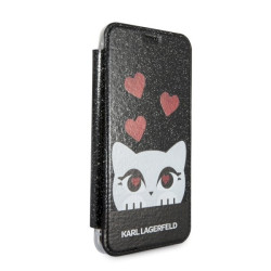 Karl Lagerfeld KLFLBKPXVDCBK Book Case for iPhone X / black