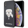 Karl Lagerfeld KLHCI65DLHBK Iconic Glitter Karl`s Head for iPhone XsMax / black