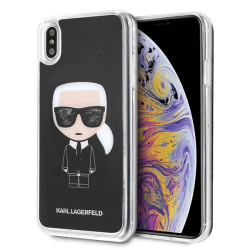 Karl Lagerfeld KLHCI65ICGBK Iconic Glitter Case for iPhone Xs Max / black