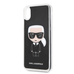 Karl Lagerfeld KLHCI65ICGBK Iconic Glitter Case for iPhone Xs Max / black