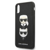 Karl Lagerfeld KLHCI65SAKICKCBK Saffiano Karl&Choupette Head hardcase for iPhone XS Max / black