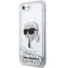 Karl Lagerfeld KLHCI8LNKHCH Hardcase Glitter Karl Head for iPhone 7/8/SE 2020 / SE 2022 / silver