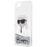 Karl Lagerfeld KLHCI8LNKHCH Hardcase Glitter Karl Head for iPhone 7/8/SE 2020 / SE 2022 / silver