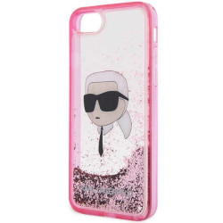Karl Lagerfeld KLHCI8LNKHCP Hardcase Glitter Karl Head for iPhone 7/8/SE 2020 / SE 2022 / pink