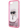 Karl Lagerfeld KLHCI8LNKHCP Hardcase Glitter Karl Head for iPhone 7/8/SE 2020 / SE 2022 / pink
