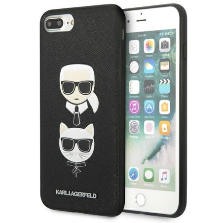 Karl Lagerfeld KLHCI8LSAKICKCBK Saffiano Karl&Choupette Hardcase for iPhone 7 Plus/8 Plus / black