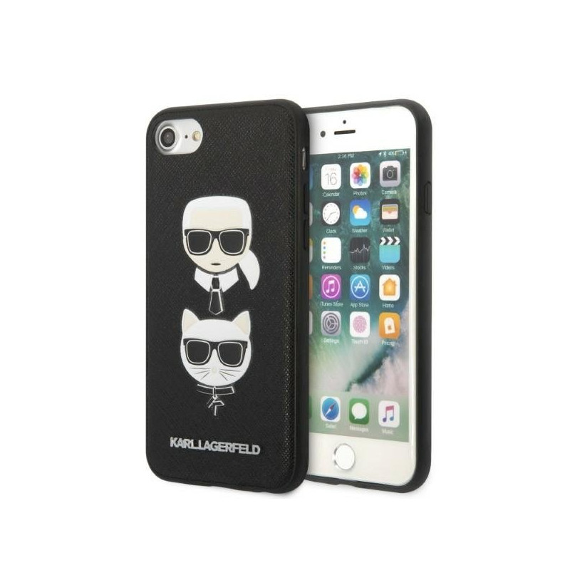 Karl Lagerfeld KLHCI8SAKICKCBK Hardcase Saffiano Karl&Cho for iPhone 7/8 / SE 2020 / SE 2022 / black