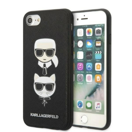 Karl Lagerfeld KLHCI8SAKICKCBK Hardcase Saffiano Karl&Cho for iPhone 7/8 / SE 2020 / SE 2022 / black
