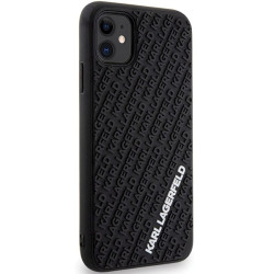 Karl Lagerfeld KLHCN613DMKRLK iPhone 11/Xr 6.1" Hardcase 3D Rubber Multi Logo / black