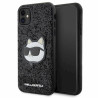 Karl Lagerfeld KLHCN61G2CPK Hardcase Glitter Choupette Patch for iPhone 11 / Xr 6.1" / black