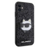 Karl Lagerfeld KLHCN61G2CPK Hardcase Glitter Choupette Patch for iPhone 11 / Xr 6.1" / black