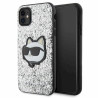 Karl Lagerfeld KLHCN61G2CPS iPhone 11/Xr 6.1" silver hardcase Glitter Choupette Patch