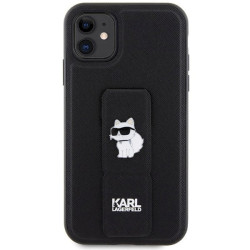 Karl Lagerfeld KLHCN61GSACHPK Gripstand Saffiano Choupette Hardcase for iPhone 11/Xr 6.1" / black