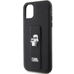 Karl Lagerfeld KLHCN61GSAKCPK Gripstand Saffiano Karl&Choup for iPhone 11/Xr 6.1" / black