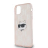 Karl Lagerfeld KLHCN61HKLPCHP Hardcase IML Choupette Head & Monogram for iPhone 11 / Xr 6.1" / pink