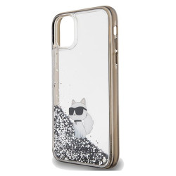 Karl Lagerfeld KLHCN61LKCNSK hardcase Liquid Glitter Choupette for iPhone 11/Xr 6.1" / transparent