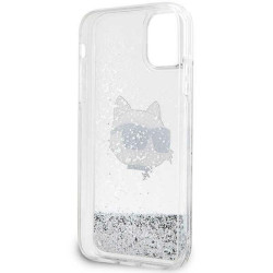 Karl Lagerfeld KLHCN61LNCHCS Hardcase Glitter Choupette Head for iPhone 11/XR / silver