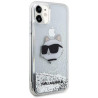 Karl Lagerfeld KLHCN61LNCHCS Hardcase Glitter Choupette Head for iPhone 11/XR / silver