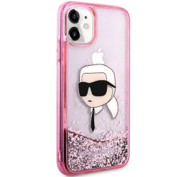 Karl Lagerfeld KLHCN61LNKHCP Hardcase Glitter Karl Head for iPhone 11/XR / pink