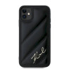Karl Lagerfeld KLHCN61PQDSMGK Diagonal Quilted Script Hardcase for iPhone 11 / Xr 6.1" / black