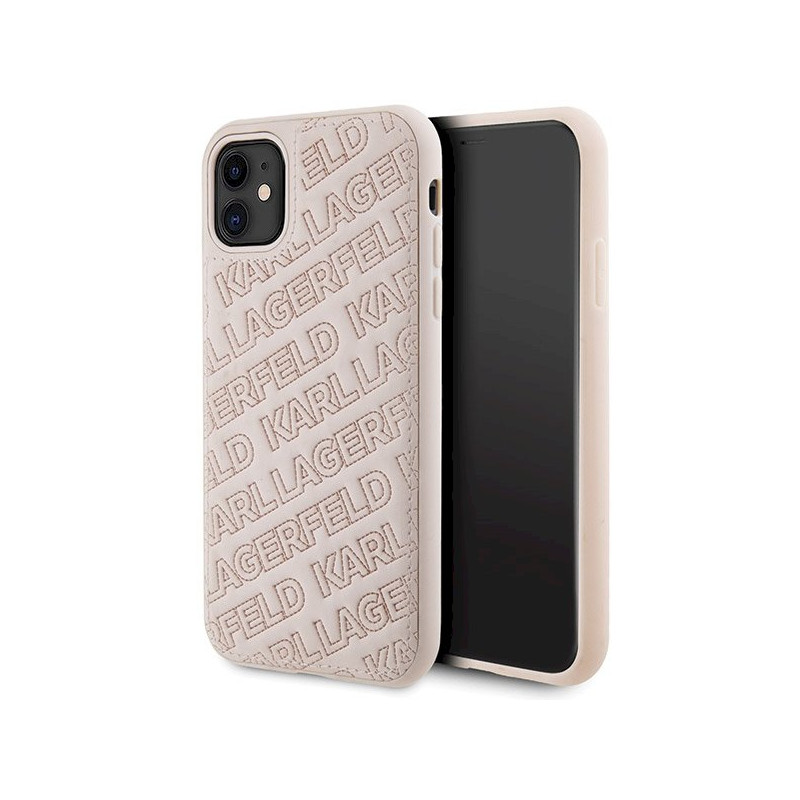 Karl Lagerfeld KLHCN61PQKPMP iPhone 11 / Xr 6.1" pink hardcase Quilted K Pattern
