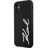 Karl Lagerfeld KLHCN61SKSVGK Silicone Signature Hardcase for iPhone 11/XR 6.1" / black