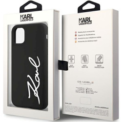 Karl Lagerfeld KLHCN61SKSVGK Silicone Signature Hardcase for iPhone 11/XR 6.1" / black