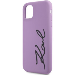 Karl Lagerfeld KLHCN61SKSVGU Silicone Signature Hardcase for iPhone 11 / Xr 6.1" / purple