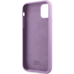 Karl Lagerfeld KLHCN61SKSVGU Silicone Signature Hardcase for iPhone 11 / Xr 6.1" / purple