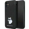 Karl Lagerfeld KLHCN61SMHCNPK Silicone C Metal Pin Hardcase for iPhone 11/Xr 6.1" / black