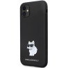 Karl Lagerfeld KLHCN61SMHCNPK Silicone C Metal Pin Hardcase for iPhone 11/Xr 6.1" / black