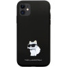 Karl Lagerfeld KLHCN61SMHCNPK Silicone C Metal Pin Hardcase for iPhone 11/Xr 6.1" / black