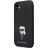 Karl Lagerfeld KLHCN61SMHKNPK Silicone Ikonik Metal Pin for iPhone 11/Xr 6.1" / black