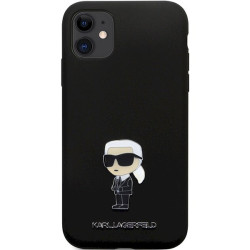 Karl Lagerfeld KLHCN61SMHKNPK Silicone Ikonik Metal Pin for iPhone 11/Xr 6.1" / black