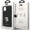 Karl Lagerfeld KLHCN61SMHKNPK Silicone Ikonik Metal Pin for iPhone 11/Xr 6.1" / black