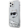 Karl Lagerfeld KLHCP12MLNCHCS Hardcase Glitter Choupette Head for iPhone 12/12 Pro 6,1" / silver
