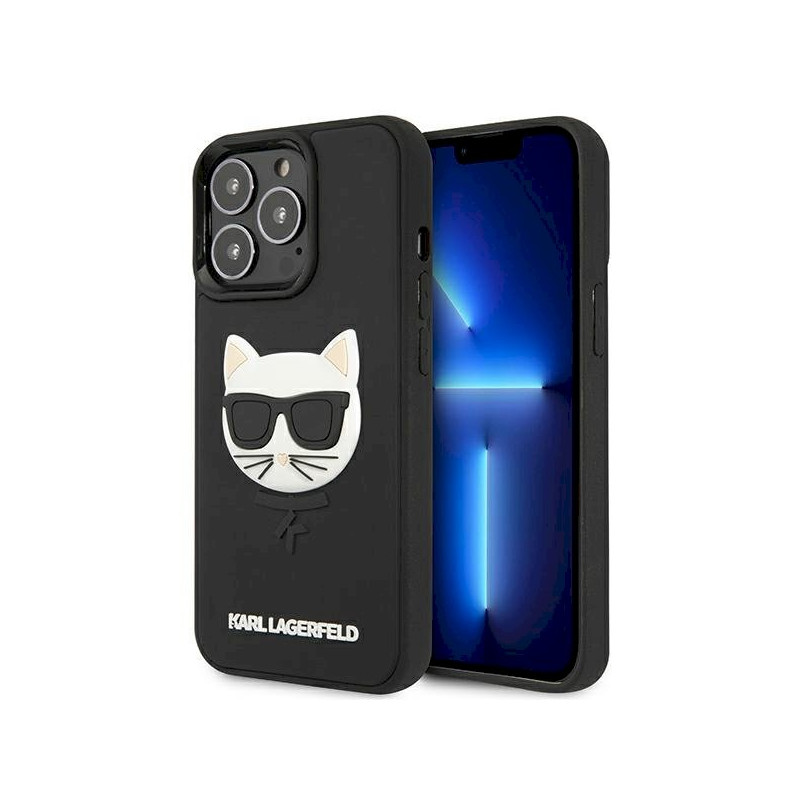 Karl Lagerfeld KLHCP13LCH3DBK Hardcase 3D Rubber Choupette for iPhone 13 Pro/13 6,1" / black