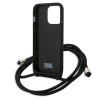 Karl Lagerfeld KLHCP13LCMNIPK Leather Monogram Patch hardcase for iPhone 13 Pro / 13 6,1" / black