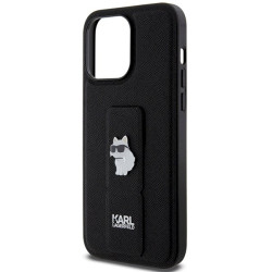 Karl Lagerfeld KLHCP13LGSACHPK Gripstand Saffiano Choup Hardcase for iPhone 13 Pro / 13 6.1" / black