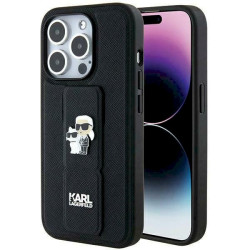 Karl Lagerfeld KLHCP13LGSAKCPK Gripstand Saffiano Karl& Case for iPhone 13 Pro / 13 6.1" / black