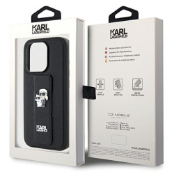 Karl Lagerfeld KLHCP13LGSAKCPK Gripstand Saffiano Karl& Case for iPhone 13 Pro / 13 6.1" / black
