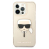 Karl Lagerfeld KLHCP13LKHTUGLGO Hardcase Glitter Karl`s Head for iPhone 13 Pro / 13 6,1" / gold