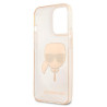 Karl Lagerfeld KLHCP13LKHTUGLGO Hardcase Glitter Karl`s Head for iPhone 13 Pro / 13 6,1" / gold
