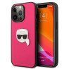 Karl Lagerfeld KLHCP13LPKMP Leather Ikonik Karl`s Head M Hardcase for iPhone 13 Pro / 13 6,1" / pink