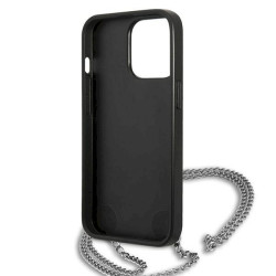 Karl Lagerfeld KLHCP13LPMK Leather Textured and Chain Hardcase for iPhone 13 Pro / 13 6,1" / black