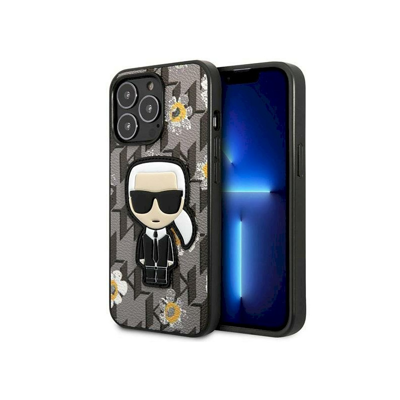 Karl Lagerfeld KLHCP13LPMNFIK1 Flower Ikonik Karl Case for iPhone 13 Pro / 13 6,1" / grey