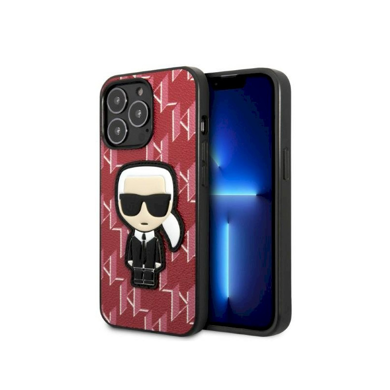 Karl Lagerfeld KLHCP13LPMNIKPI Hardcase Monogram Ikonik Patch for iPhone 13 Pro / 13 6,1" / red